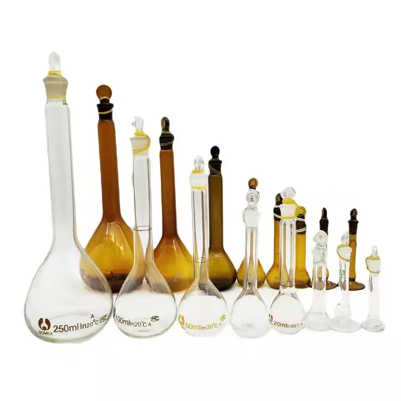 Customized Borosilicate Glass Transparent Clear 5-2000ml Flask Volumetric with Head