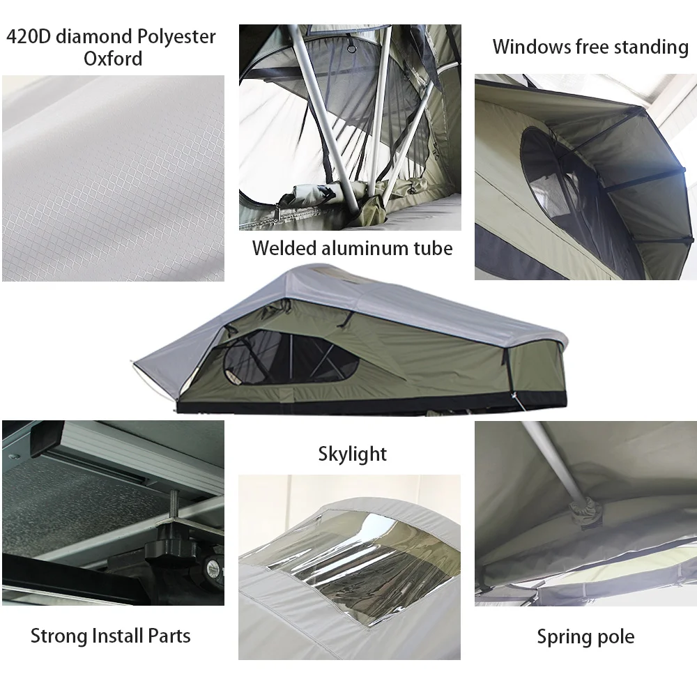 Wholesale Custom 4x4 Roof Tents Skylight Off-road Camping Camper Soft Cover Rooftop Tent Uk Roof Top Tent