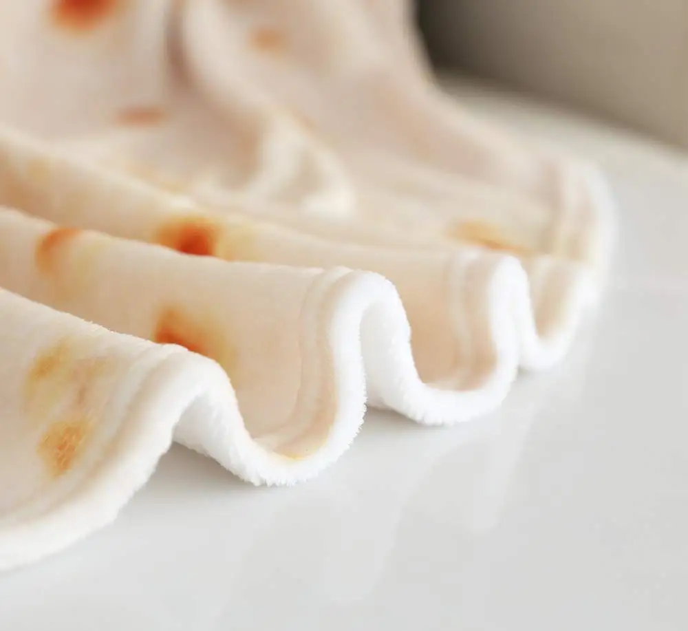 Flannel Fleece Tortilla Blanket Burrito Throw Blanket Pizza Blanket Cabija Manta