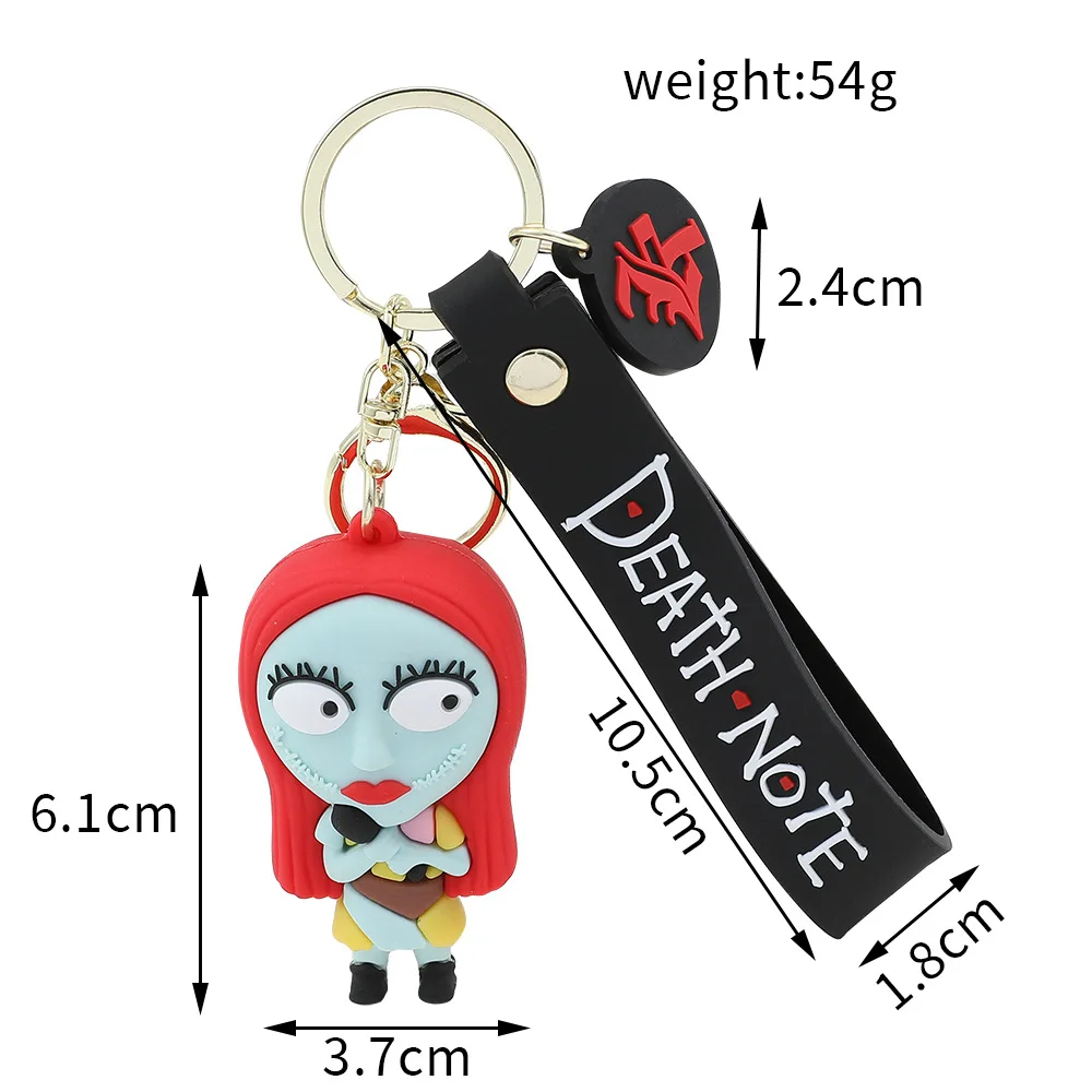 3D Rubber The Nightmare Before Christmas Key Chain Jason Pendant Key Chain Halloween Lanyard Anime Keychains Promotion Car Gift