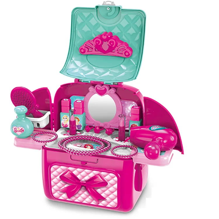 Cheap price children birthday gift girls dresser toys dresser toys makeup set mini backpack