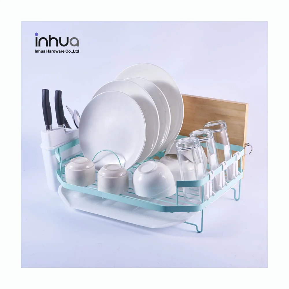 New Extend Expandable Dish Drying Rack Drainboard Set Foldaway Spout Drainer Removable Dish Rack Stainless Steel For Kitchen