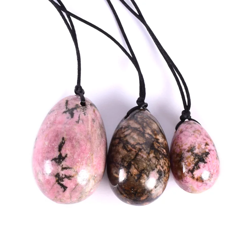 Top Popular Natural Rhodonite Jade Egg Gemstone Kegel Ball for Emotional Resilience and Wellbeing