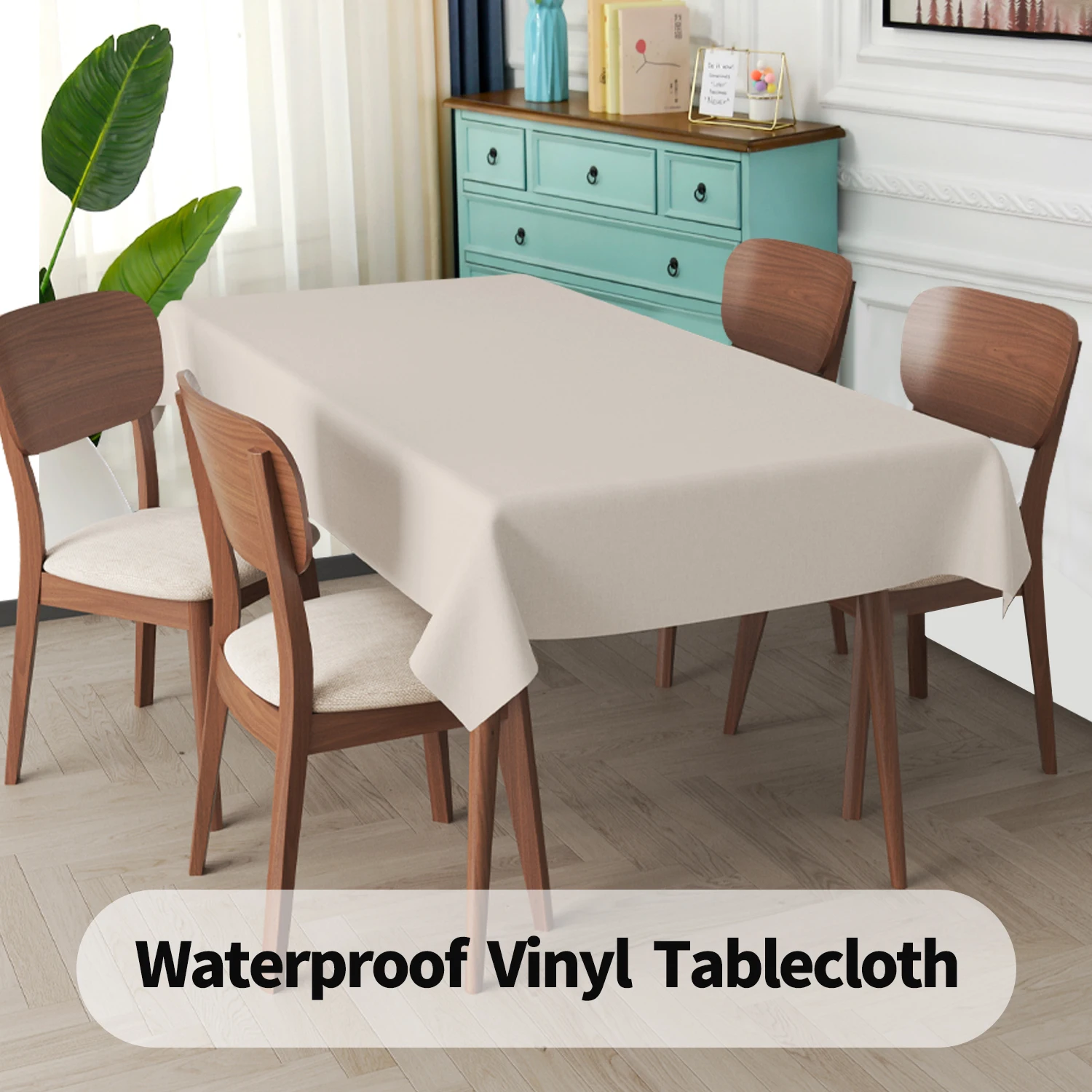 PEVA Tablecloth with Waterproof and Oil-Resistant Features for Protection of Dining Tables in Home and Outdoor Settings