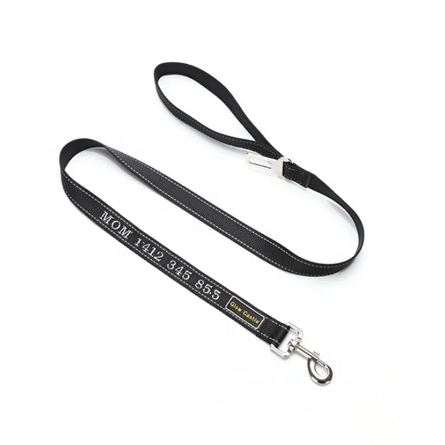 фабрики двойного сплошной цвет полиэстер прогулочный поводок для домашних животных собака автомобильный ремень безопасности