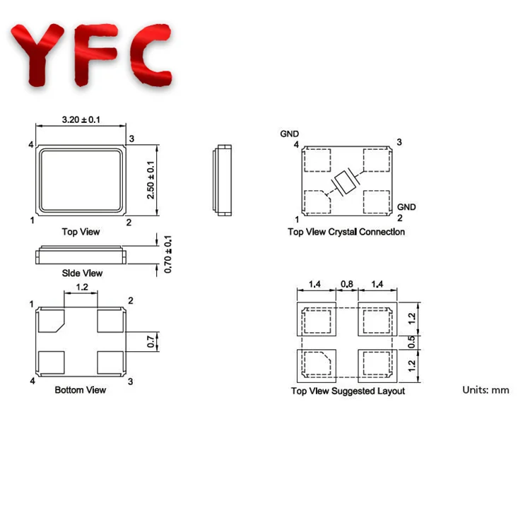 
Selling SMD3225 crystals 12.000MHz crystal oscillator 