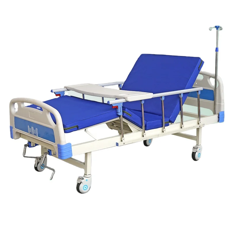 Chinese medical equipment factory 2 function manual hospital patient bed 2 crank clinic medical bed