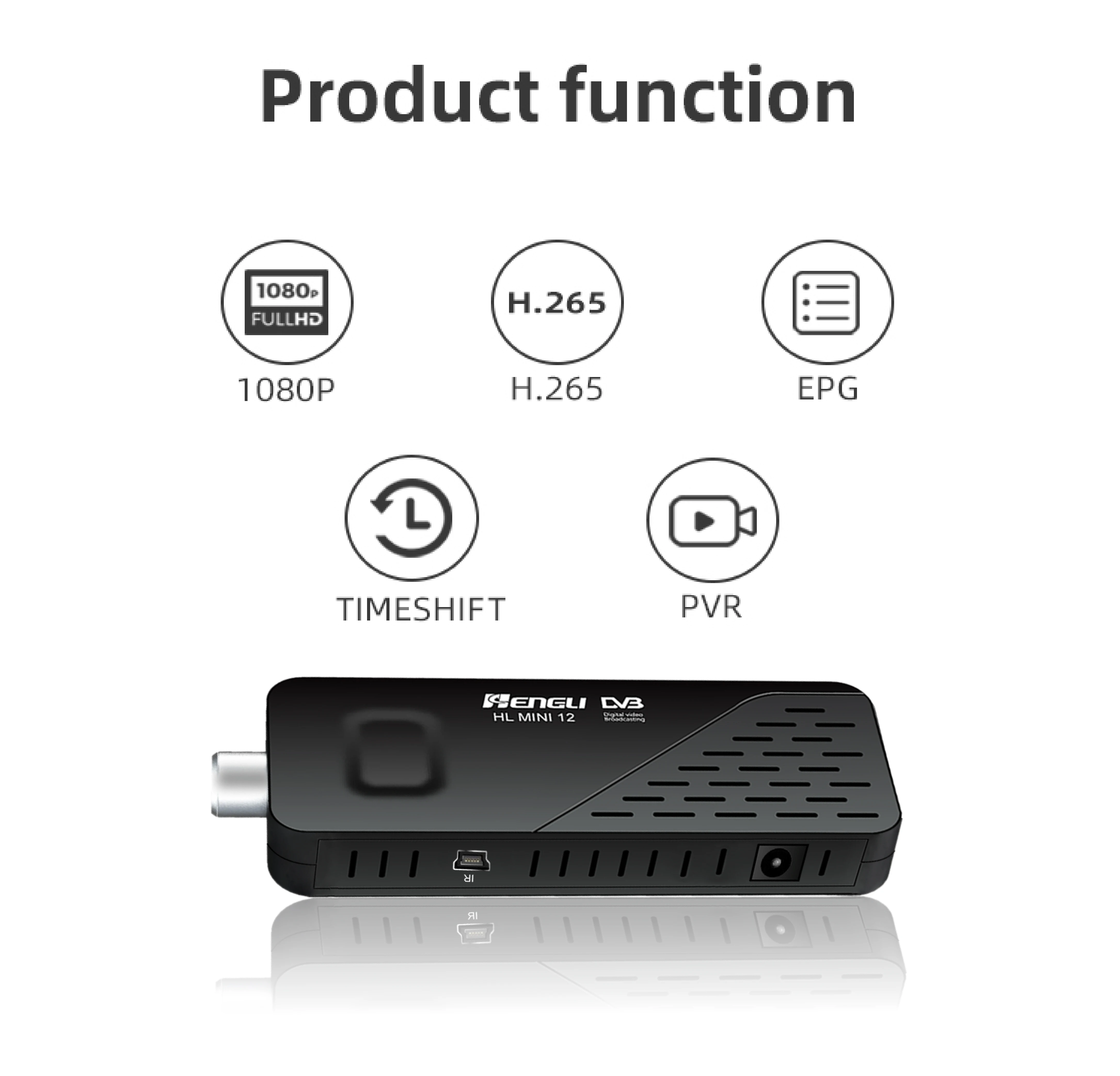 Europe DVB-T2 tv tuner DVB T2 MINI DONGLE HEVC receiver TV Stick  DVB -T2  stick set-top box