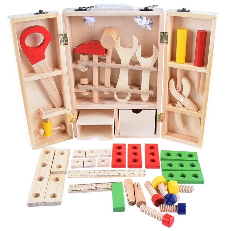 Preschool Educational Wooden House Toy Multifunction Training Kids Action Ability DIY Handmade Tools Toy