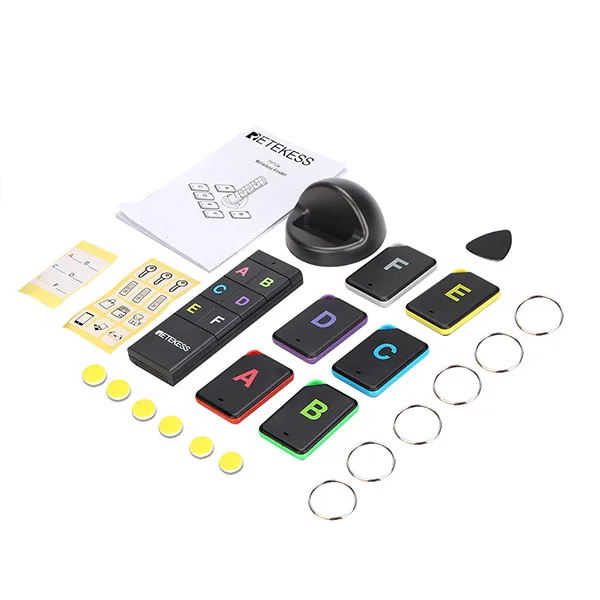 Wireless Finder Wireless RF Item Locator Item Tracker Wireless RF Pet Tracker with 1 RF Transmitter 6 Receivers  Retekess TH104