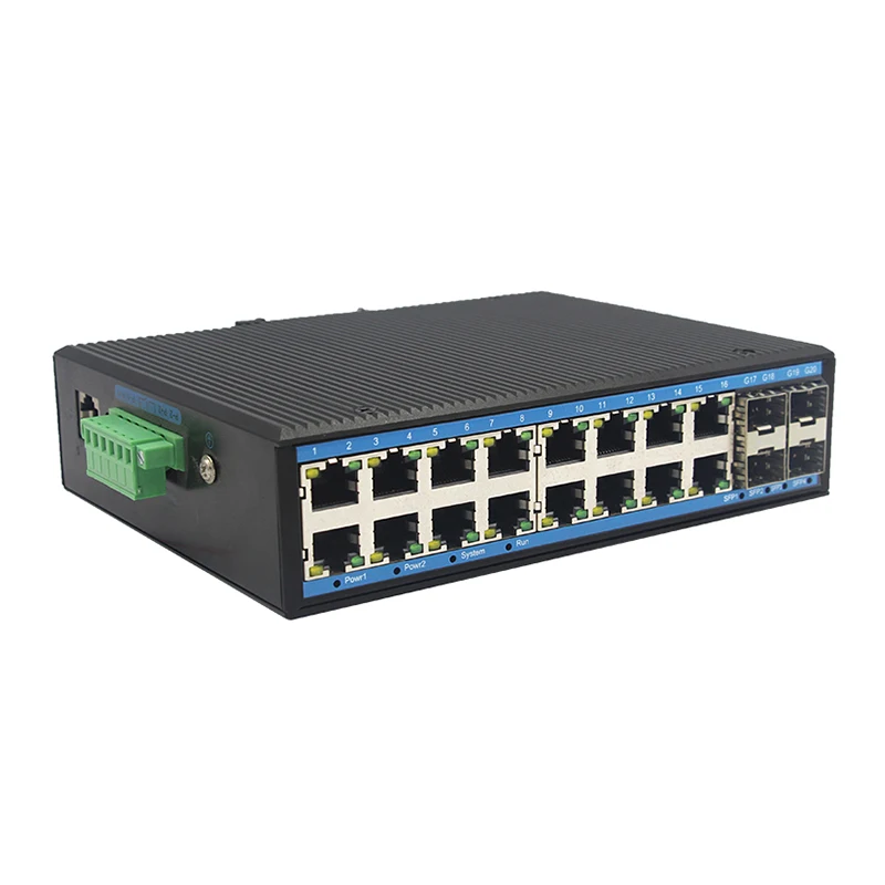AS-EFS16G4F-M промышленная распределительная 16 GE 4 гигабитный управляемый коммутатор широкий диапазон температуры din-рейка