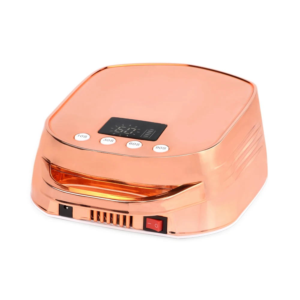 Quick Dry Gel Polish Nail Dryer Machine Rose Gold uv Led Handheld Nail Table Lamp Custom LOGO Rechargeable Nail Drill Lamp Set