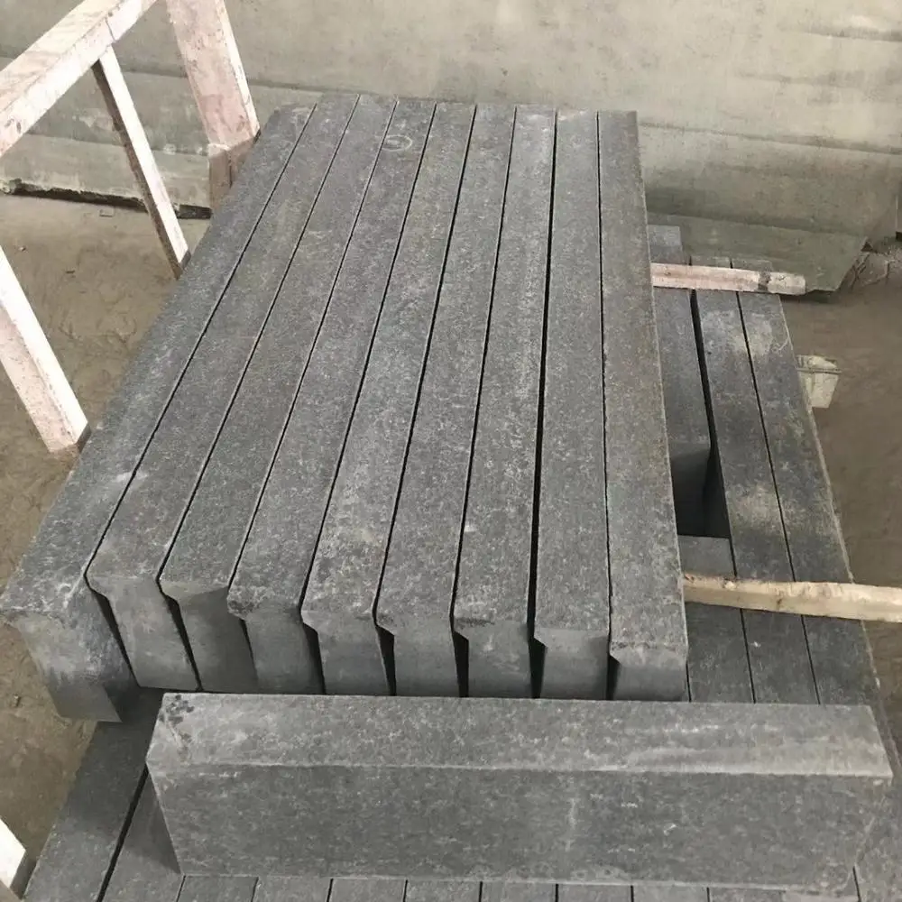 Mongolian black granite flamed stone