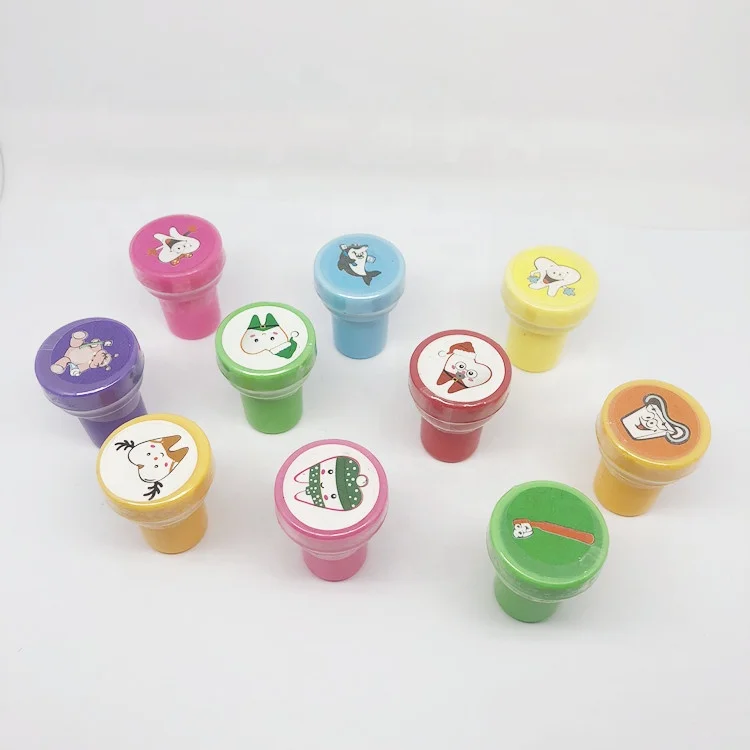 Plastic Dental Ink Stamp Set Teeth Style Stamps For Christmas Gift