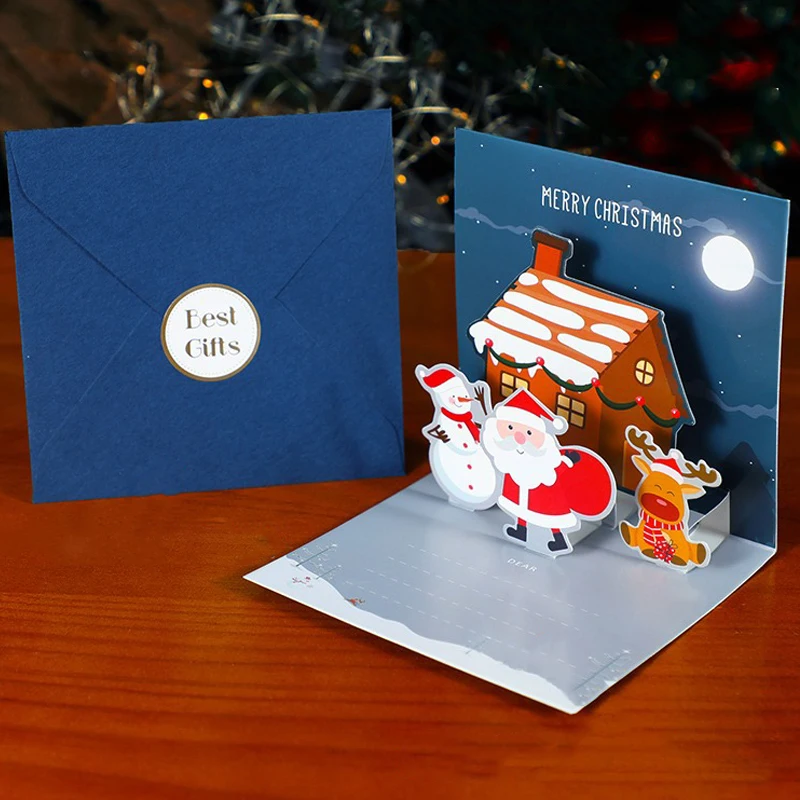 Customized  Design Printing Creative Handmade 3D Halloween Greeting Card Blessing Gift Card