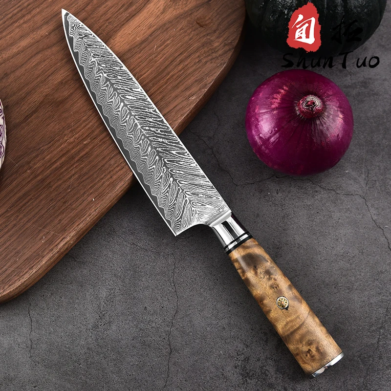 Damasco Japanese Vg10 Kitchen Knife For Peeling Cutting And Slicing Aus10 Aus8 14c28n 10cr15comov Damask Chef Knife Set