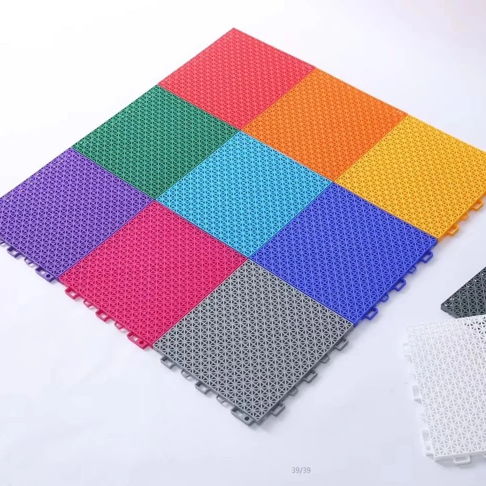 mini basketball court interlocking floor rubber PP