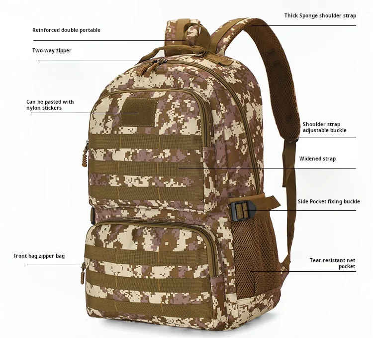 Bulk Order Promotional Backpack with Custom Logo Large Capacity Design for Travel Hiking Sports and Camping