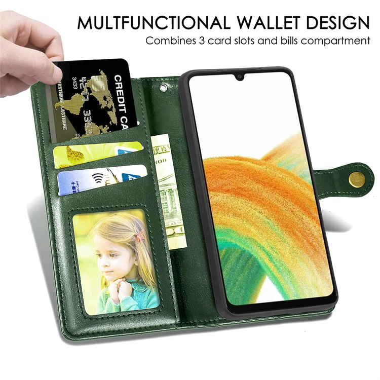 For Samsung Galaxy A13 4G Case Shockproof Cell Phone Accessories, Flip Stand Leather Tpu Wallet Phone Case Covers