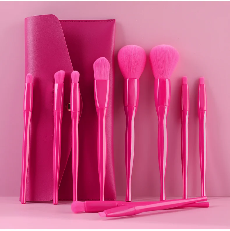 Individual Travel Luxe Personalized Fluffy 2022 New Vendor Sample Rose Kit Makeup Brush Professionally