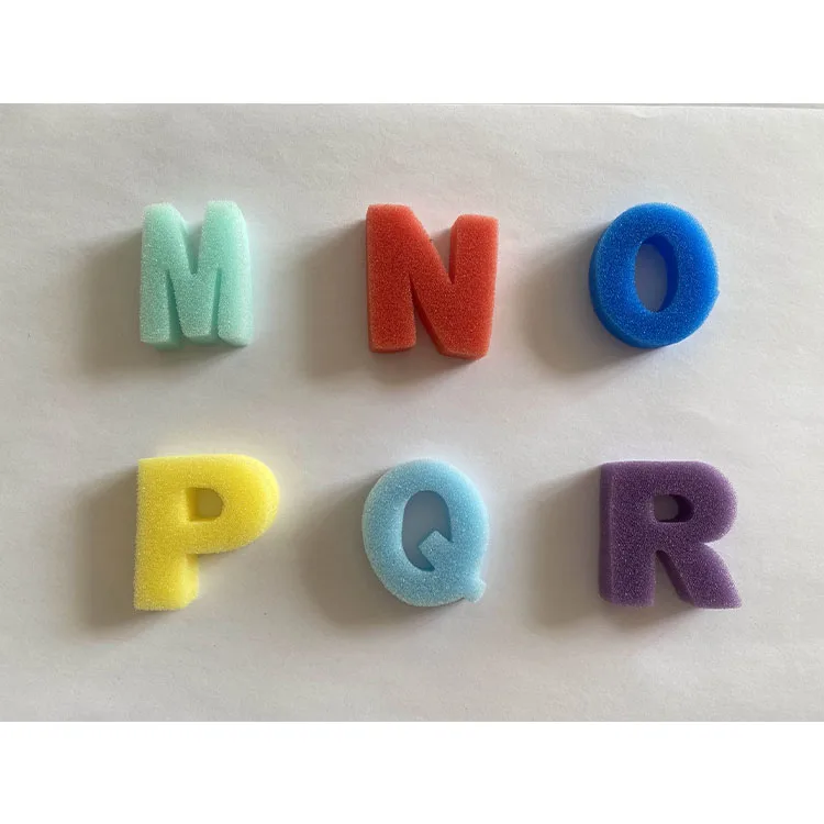 Cheap price soft brush colorful sponge letter shape set embossed seal stamp