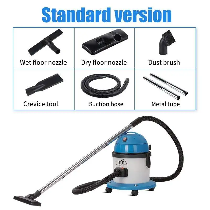Blue 10L Handheld Vacuum Cleaner Wet Function Small Commercial Household Office Cleaning Equipment Water Suction Machine Car RV