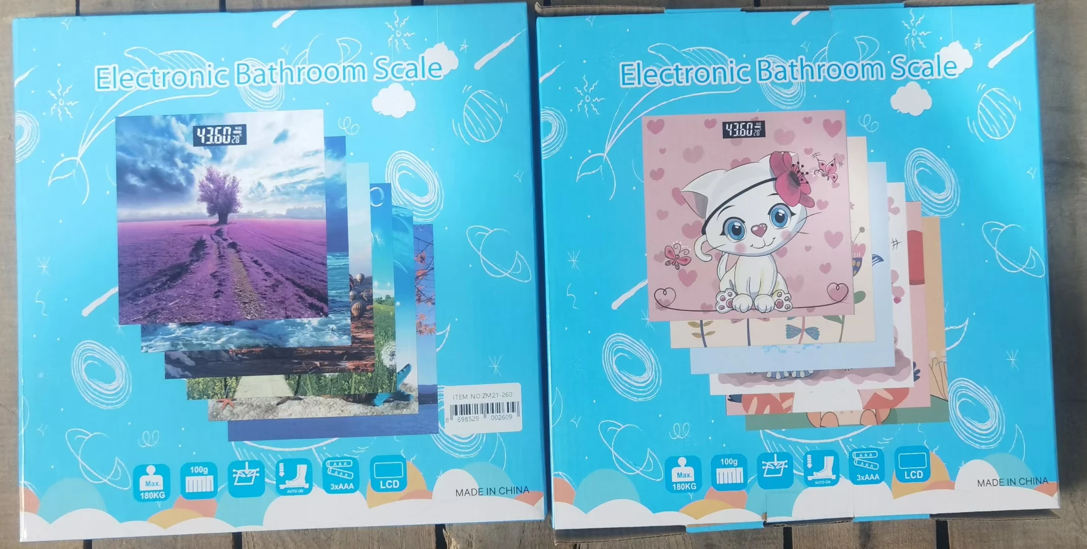 Digital bathroom weighing scale digital with big electronic LCD display with temperature weigh scale digital weigh scale