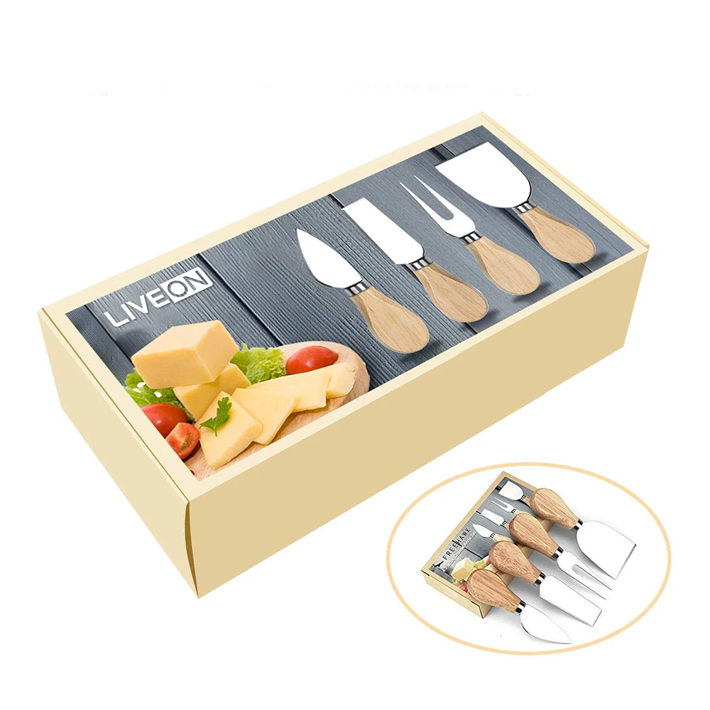 Wholesale Food Safety Bamboo Cheese Knife Set