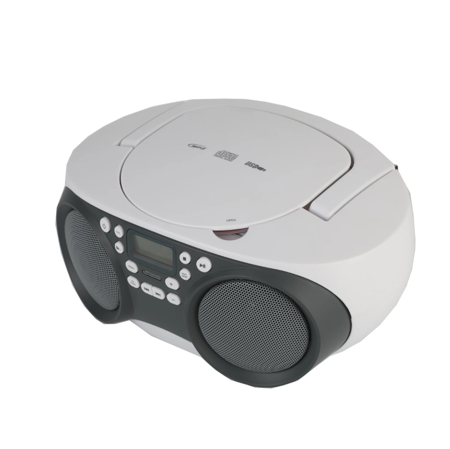 Домашний портативный FM AM радиоприемник Boombox CD проигрыватель ЖК-дисплей Повтор