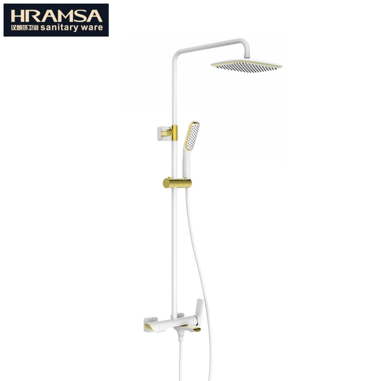 HRAMSA hot and cold two function duschkopf set brass shower faucet with hidden spout