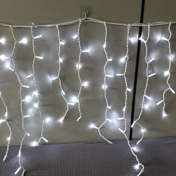 Connectable icicle string lights waterproof christmas icicle lights outdoor