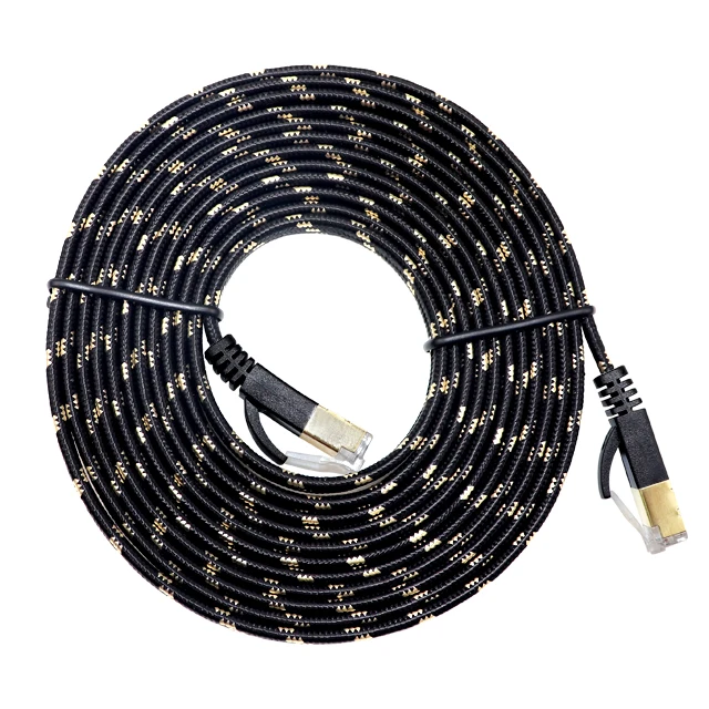 Heavy Duty High Speed 26Awg Cat 8 Black 3M Rj45 Network Fiber Optic Lan Cable With Rj 45