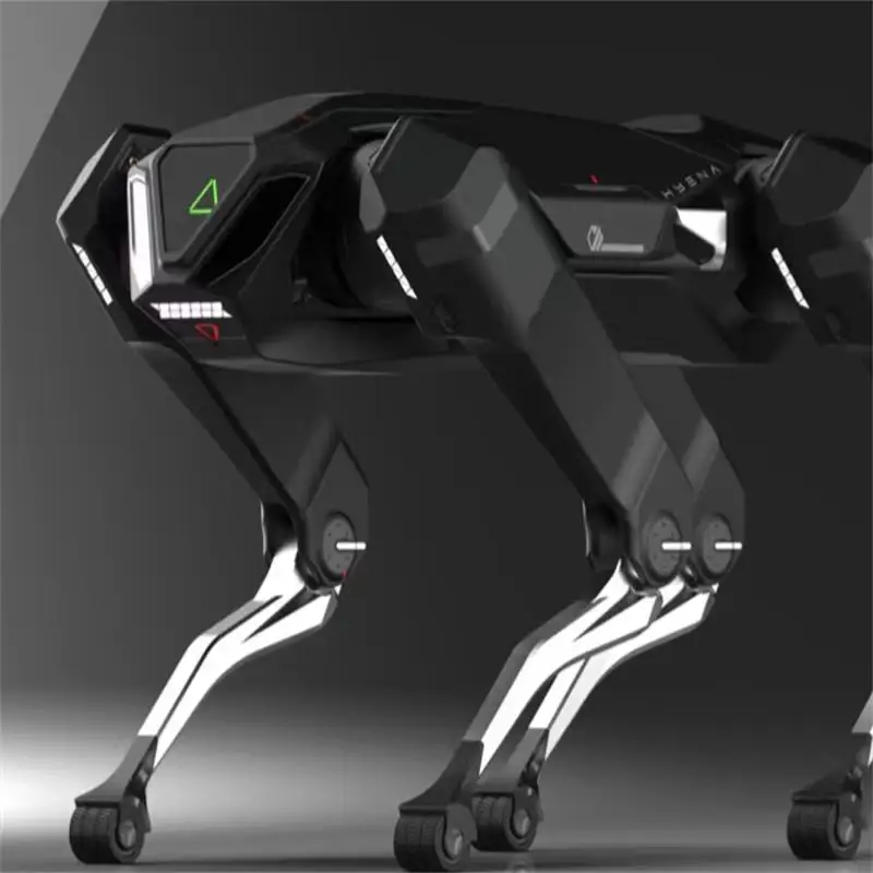 Custom quadruped bionic robot dog for fire rescue and safety education