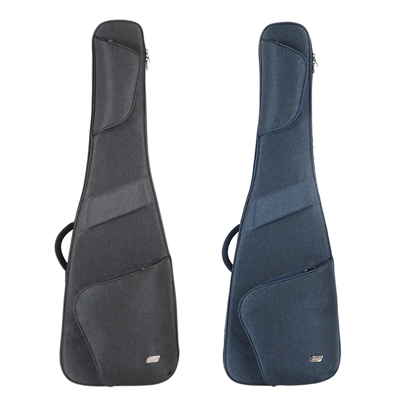 Custom logo waterproof electric bass guitar gig bag foam padded with double shoulder straps electric bass guitar case soft