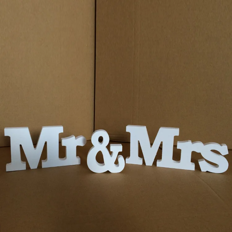 Mr & Mrs Wedding Supplies Pvc English Alphabet Decorations Creative Wedding Accessories