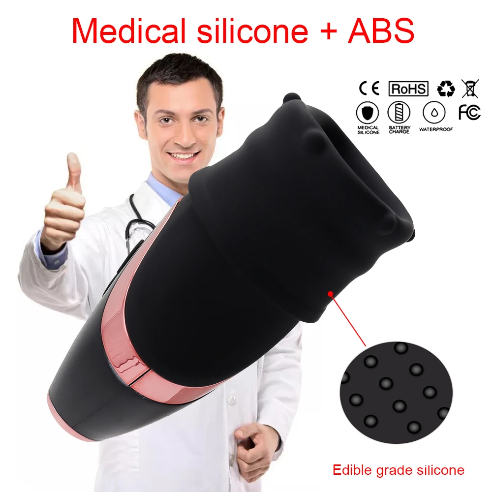 Penis Pump Vibrator 12 Speed Male Masturbator Penis Delay Trainer Adult Automatic Glans Stimulate Exercise Oral Sex Toys for Men