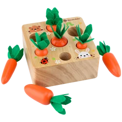 High quality wooden colorful  Carrot pulling radish toy develop brain power recognition children early educational toy