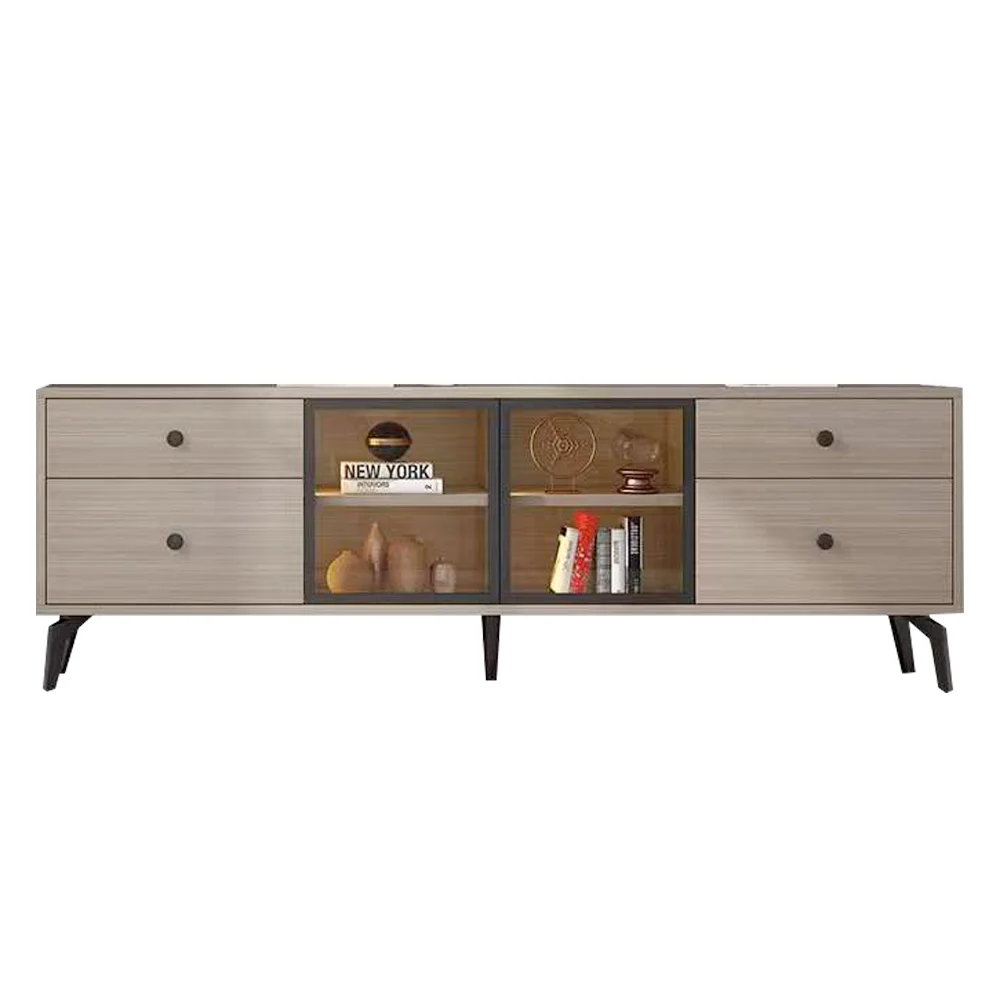 Enjoy Smart Home Gold Supplier Design Novel Modern Luxury Cabinet TV Rack Cabinet With Light