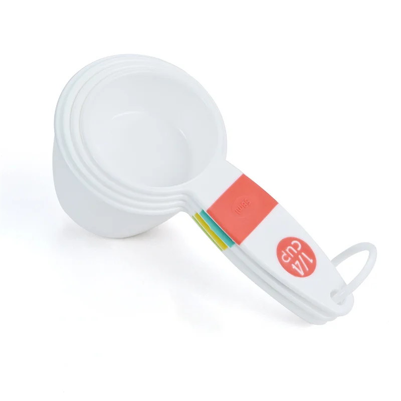 Plastic Colorful Measuring Cup 4pcs Set Milk Powder Measuring Spoon of Baking Supplies