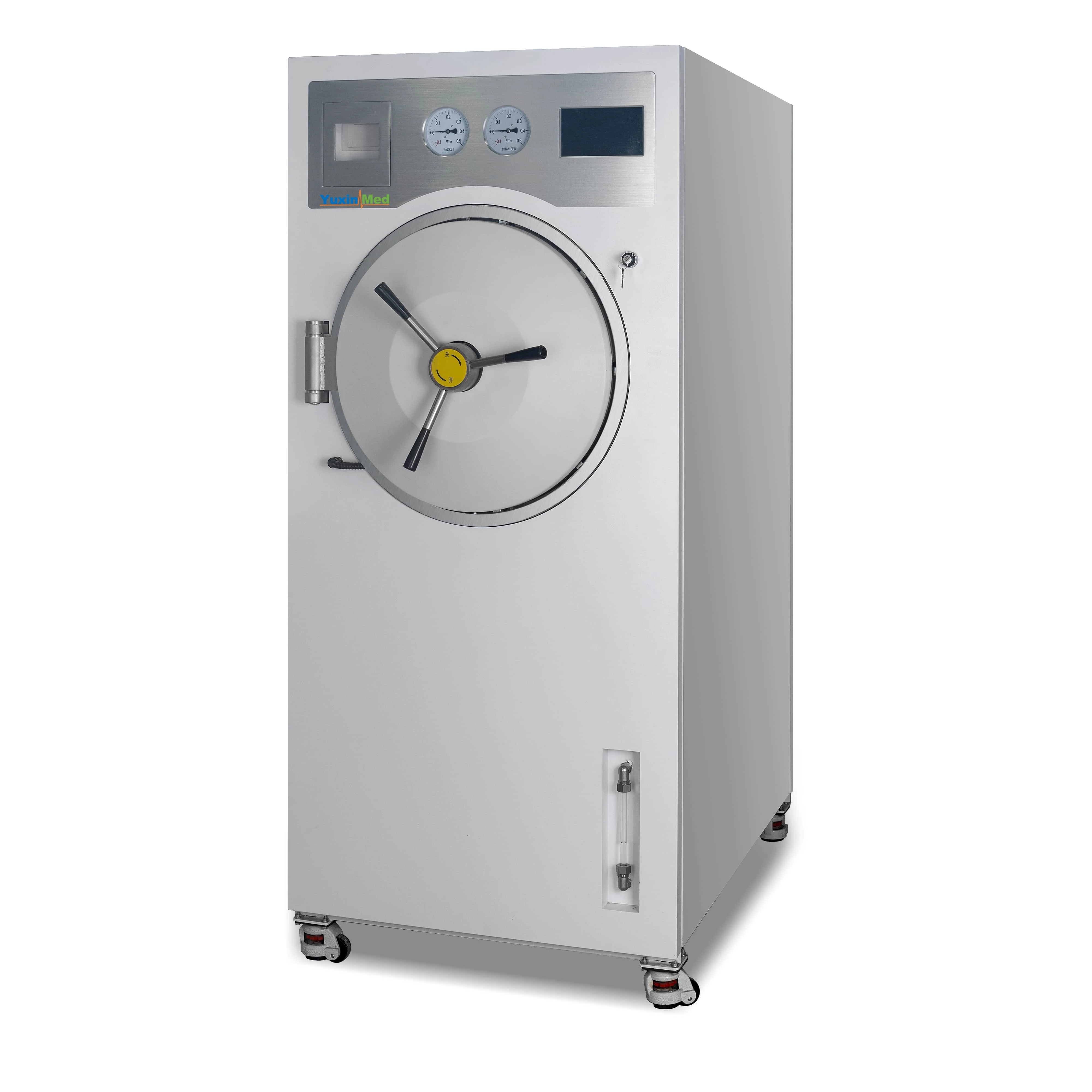 MST-150B manufacturing company by Yuxin Med autoclave steam pulsating vacuum sterilizer manual door horizontal