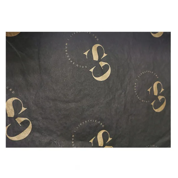 
custom size logo gold metallic silk tissue wrapping paper 