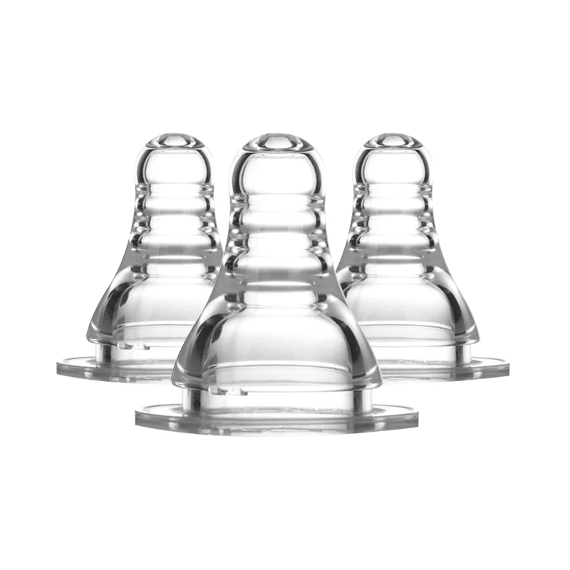 BPA Free Soft Pacifer Clips Custom Food Feeder Bottle Girls and Boys Babies Nipple Silicone