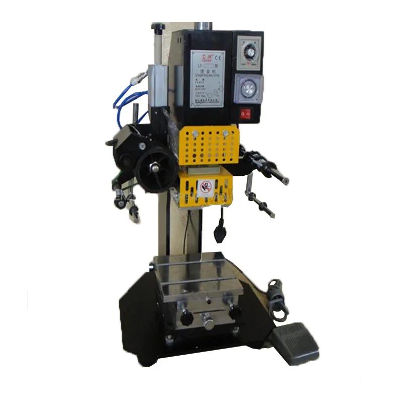 
Desktop Pneumatic Plane Hot Stamping Foil MachineLZ-90-1, card,leather stamping, shoes logo stamper 