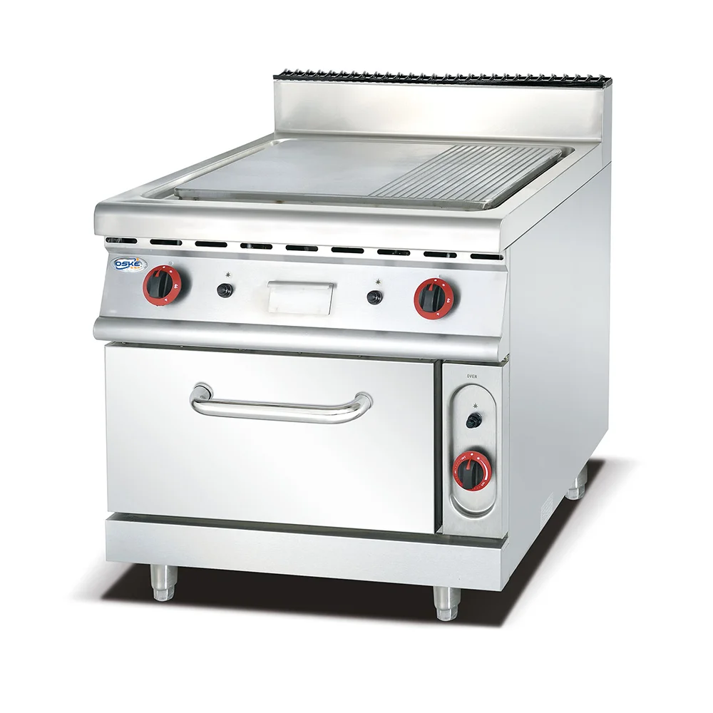 Gas Griddle Commercial 60' Heavy Duty 5 Burners Flattop Grill LPG Gas Stainless Steel Hot Plate Kitchen Machine For Restaurant
