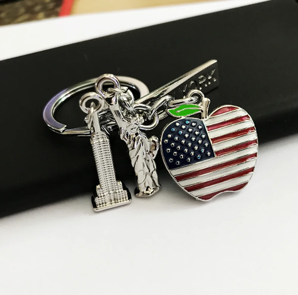 New Style Souvenir Gifts American Statue of Liberty Keychain New York Tourist Gifts Keyring