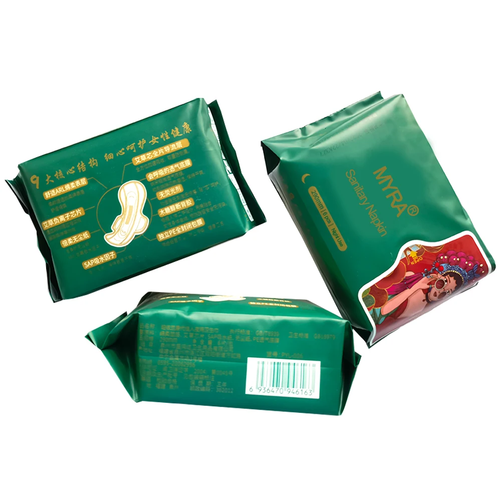 MYRA Private Label Serviette Hygienique Free Sample Ultra Thin And Super Absorption Sanitary Napkin For Ladies Sanitary Pads