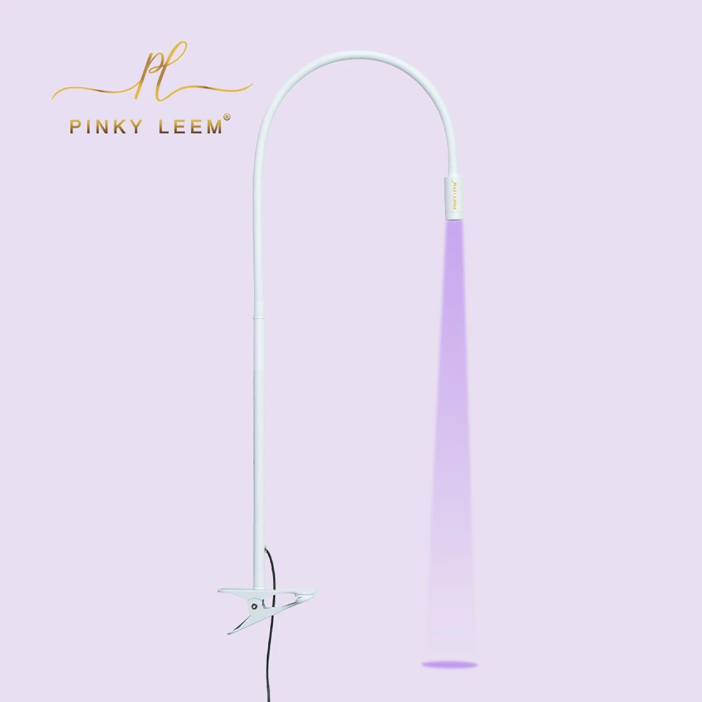 Pinky Leem Eyelash Extension Stand Uv Eyelashes Glue Supplier White Uv Led Eyelash Glue Light Uv Lashes Beam Light Led Lamp