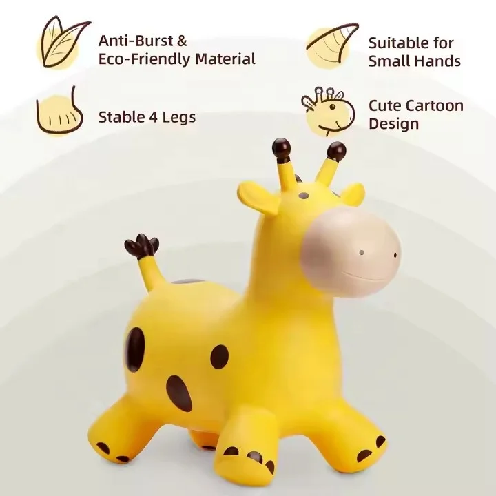 yuwei Hottest Rubber Toy High Quality Inflatable Toy Animal Hopper Kids Favorite Bouncy Horse Hopper With Color Box squishy toys