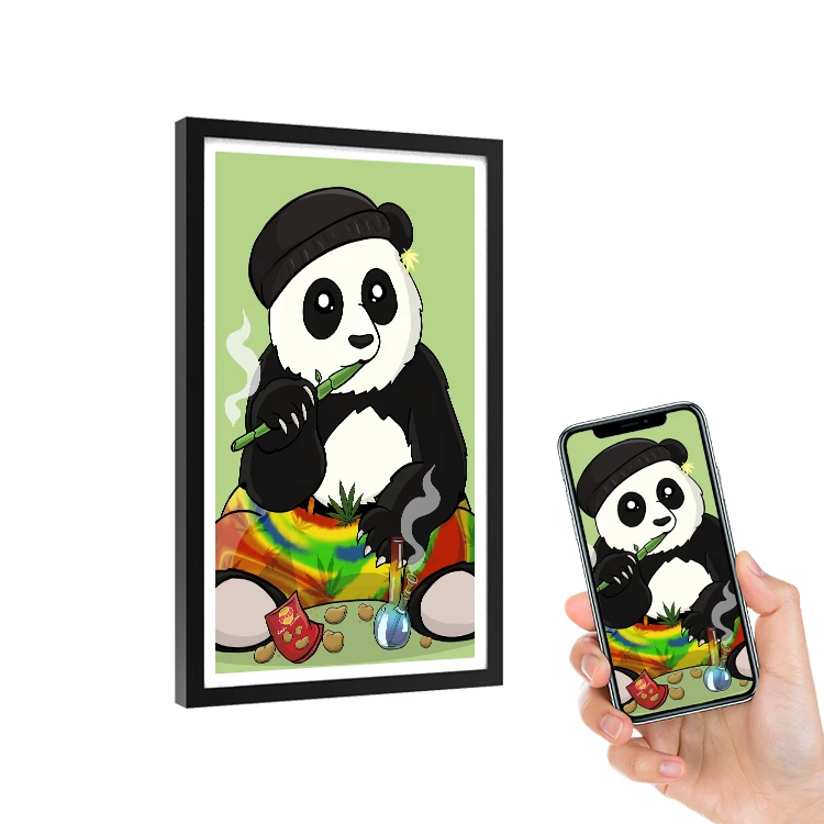 Цифровая фоторамка 21,5-55 дюймов, цифровая рамка nft с пиксельным изображением, светодиодная фоторамка nft для интеллектуального искусства nft