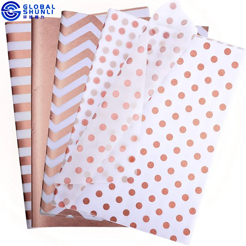 Tissue Paper Bulk Metallic gold rose gold silver Paper Gift Wrapping Accessory Wrap for DIY Fringes Shredded Fill Confetti